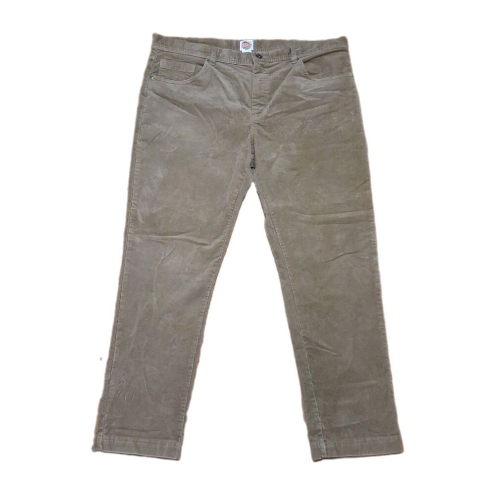 c&c california mens 38x30 khaki tan corduroy stretch straight leg pants casual